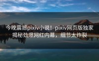 今晚震撼pixiv小说！pixiv网页版独家揭秘劲爆网红内幕，细节太炸裂