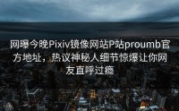 网曝今晚Pixiv镜像网站P站proumb官方地址，热议神秘人细节惊爆让你网友直呼过瘾