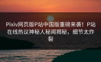 Pixiv网页版P站中国版重磅来袭！P站在线热议神秘人秘闻揭秘，细节太炸裂