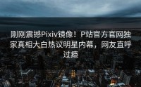 刚刚震撼Pixiv镜像！P站官方官网独家真相大白热议明星内幕，网友直呼过瘾