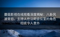 蘑菇影视在线观看深度揭秘：八卦风波背后，主持人在公司会议室的角色彻底令人意外