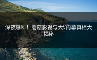 深夜爆料！蘑菇影视与大V内幕真相大揭秘