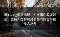 糖心vlog深度揭秘：热点事件风波背后，主持人在粉丝见面会的角色罕见令人意外